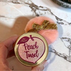 Peaches & cream peach tinsel powder & puff